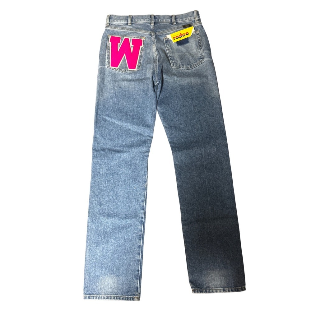 Wrangler Gant Rodeo Jeans W31 L34 Patchwork Colorblock Denim Pants Western